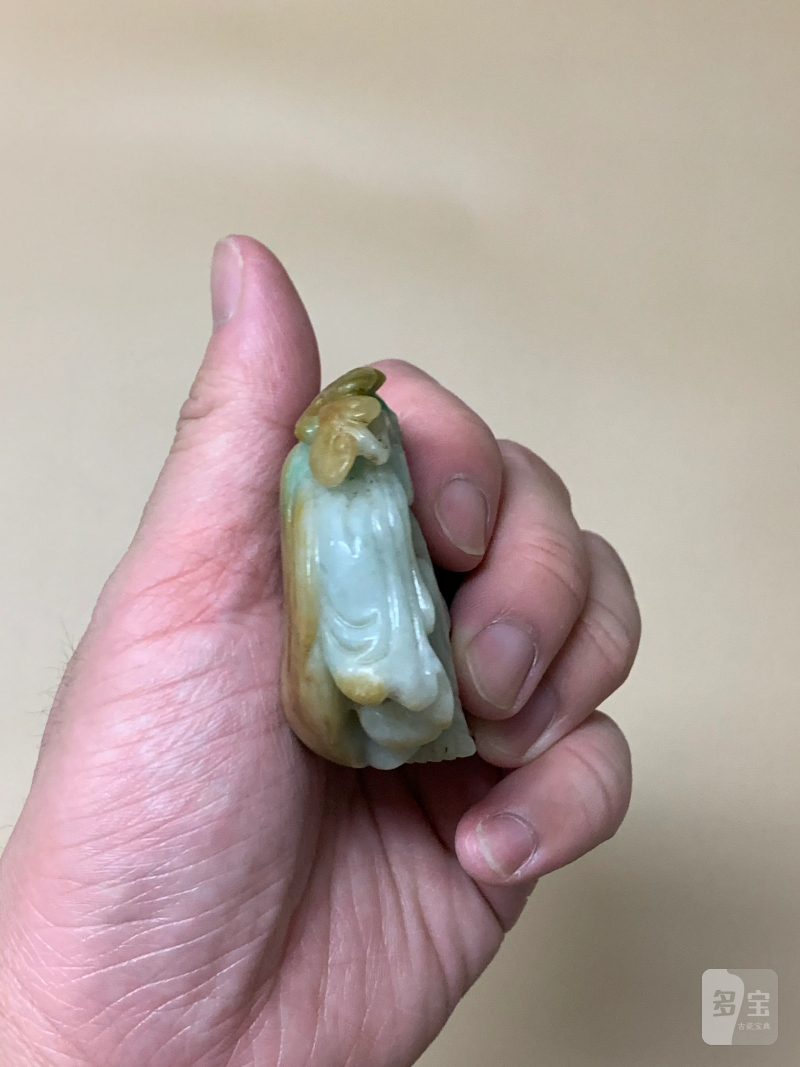 清 翡翠如意罗汉摆件 - 图5